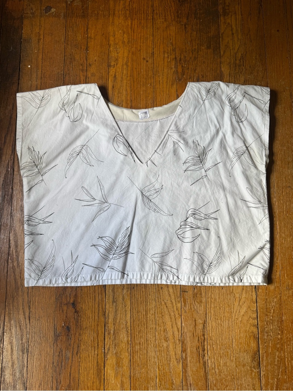 Frond Tops. Handmade 100% Linen Crop Top Boxy